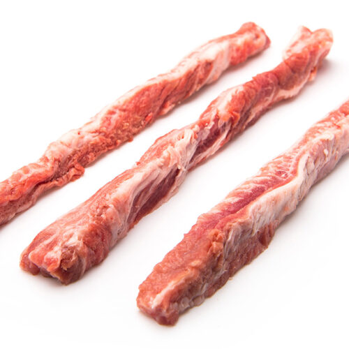 Tiras de costillas de cerdo Ibérico congelado